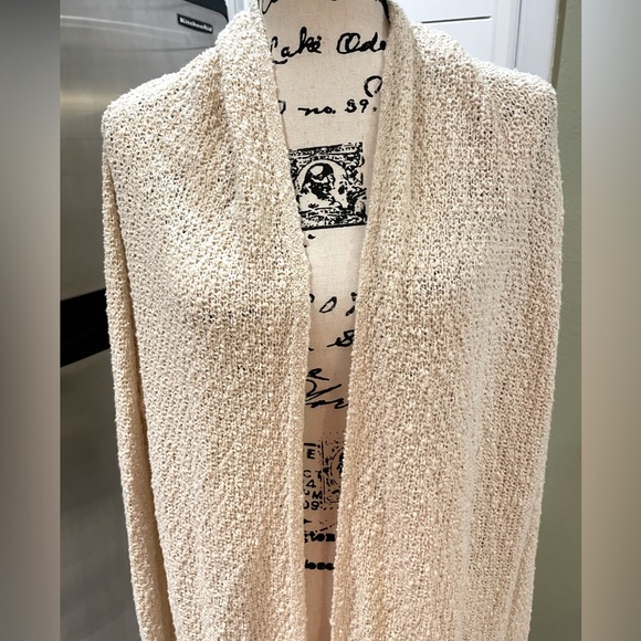 BCBGMaxAzria “Bonnie” Knit Cotton Slouchy Oversized Open Cardigan Sz Tall M L - Picture 2 of 16